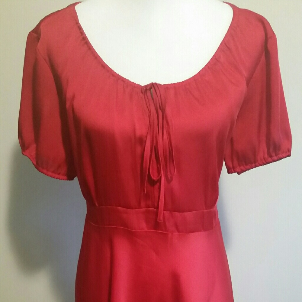Blouse short sleeves red